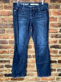 DKNY Dark Wash Blue Denim Mercer Slim Bootcut Jeans Women's Size 6P Petite