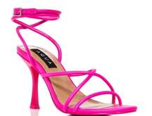 aqua  HOT PINK WRAP UP HEEL