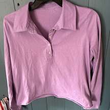 Purple Long Sleeve Polo, Size M (Greek Designer)