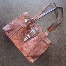 American West Hand Tooled Floral Leather Shoulder Bag