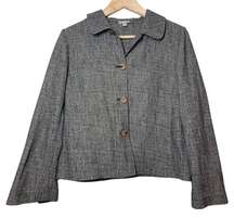 J Jill Linen Blend Blazer Jacket Small Office Professional Career