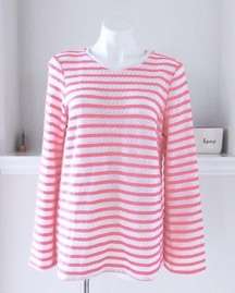 Next Sweater Cotton Blend Striped Knit Pullover Size 12