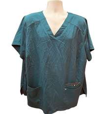 KOI Next Gen Scrub Top Women’s Size 4X Carribean BlueTeal Blue/Green