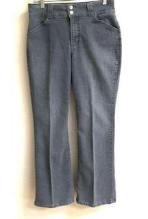 NYDJ gray creased denim boot cut jeans 10