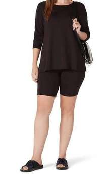 Natori black Zen long sleeve top