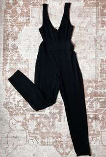 Black Romper With Cut Out Sides 