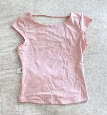 Baby Pink Open Back Tee