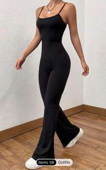 black flare jumpsuit