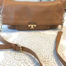 Large  Sammy Messenger Royal Pebbled Leather Fold-over Crossbody Purse