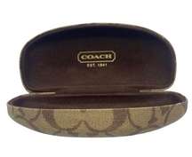 Coach Brown Signature Eye Glass Hard Case