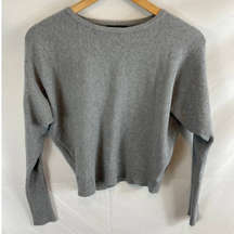 Tahari Waffle Knit Crop Sweater size Large