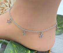 Stainless Steel Pentagram Star Anklet