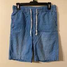 Womens Juicy Couture Blue Denim Style Bermuda Jean Shorts Size 6 10” Inseam