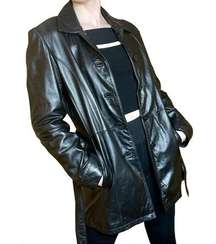 Wilson’s Leather  Genuine Leather Oversized Relaxed Fit Blazer Jacket Medium