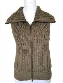 American Eagle Y2K Cable Knit Sweater Vest Sz M Chunky Wool Boho Hippie Granola‍