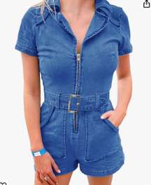 Denim Romper