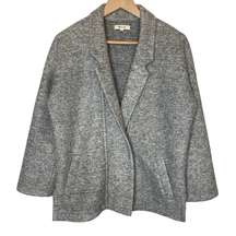 Madewell Grey Wool Speaker Jacket Gray Women's Coat Cardigan, size Small