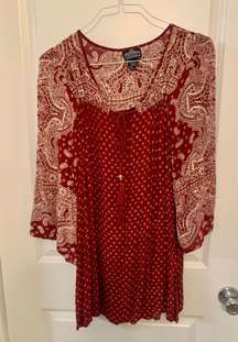 Paisley V Neck Tunic