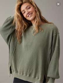 Oversized Big Hug Waffle Sweatshirt