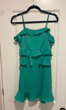 Idea Ditto Green Ruffle Dress