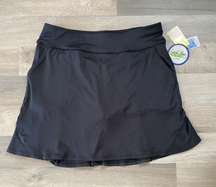 Women's  Golf Skort/Skirt Pockets Sz Small Petite Black New Sun Protect