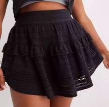 Textured Lace Mini Skirt