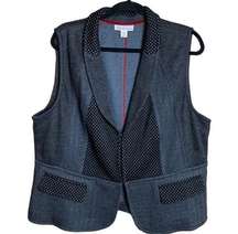 Coldwater Creek | Gray & Black Herringbone Vest 2X