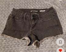 Low rise Black Denim Shorts