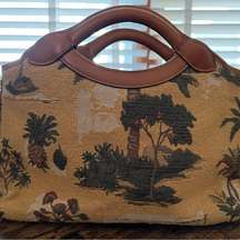 VINTAGE: Tommy Bahama tapestry clutch handbag