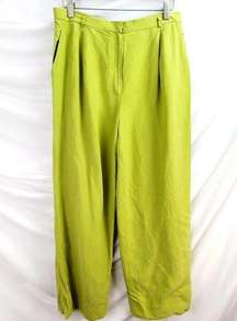 Jones New York Silk Linen blend Lined Cropped Pant size 10