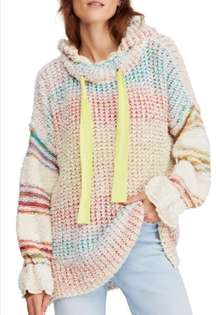 “Sit Next To Me” Hoodie Sweatshirt multi-colored sweater size medium