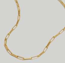 Madewell Paperclip Chain Necklace Vintage Gold