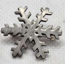 Vintage AJR Co. Pewter Snowflake Brooch