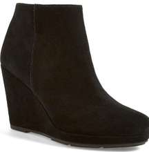 Via spiga‎ 'Diarra' Wedge Bootie Ankle Boots Black Suede Womens Size 8.5 Booties