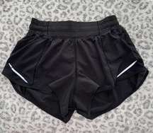 black hotty hot shorts low rise