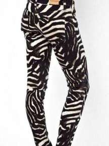 DENIM & SUPPLY Ralph Lauren Zebra Animal Print Jeans Skinny Safari Size 28