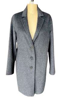 Gray Wool 3 Button Coat