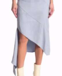 Off White Spiral Draping Slit Skirt Baby Blue size 6