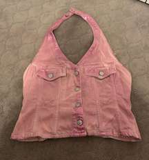 Pink Denim Top