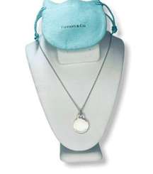 Authentic TIFFANY & CO Round Tag Charm Necklace