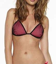 Beach Riot Mesh Over Pink Bikini Top