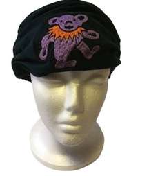 Grateful Dead Embroidered Dancing Bear Head Scarf