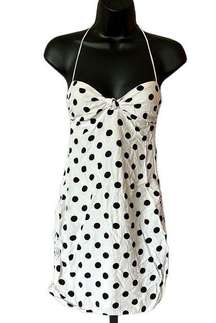 For Love of Lemons Ashland Small Black White Polka Dot Shift Dress