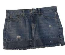 Distressed Denim Mini-skirt - Sz 27 - EUC