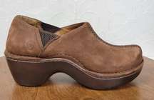 Ariat Womens Shoes 8 Brown Suede Leather Clogs Comfort Classic Slip On 20460