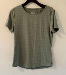 Zyia Active Laser Cut Olive green top Size small