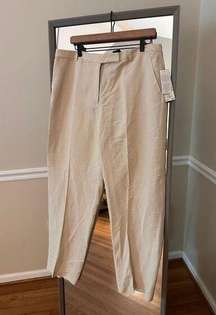 Kasper Linen Size 14 Khaki Pants NWT