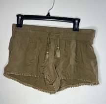 Olive Boho  Shorts