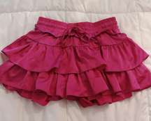 Day + Moon Fuschia Ruffled Tiered Mini Skirt