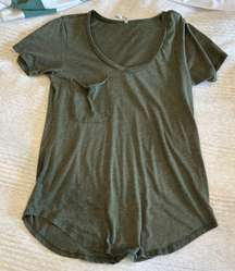 Olive Green Pocket T